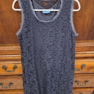 Simply Vera Vera Wang Charcoal Lace Top
